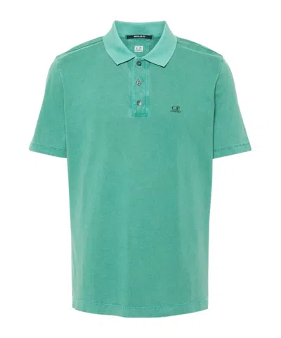 C.p. Company Short-sleeved Polo Shirt In Green