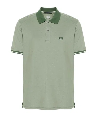 C.p. Company Short-sleeved Polo Shirt In Gray