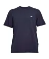 C.p. Company Blue T-shirt With Logo Printed On The Front In Black