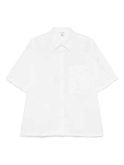 C.p. Company Short-sleeves Shirt In White