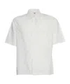 C.p. Company Short Sleeve Popeline Shirt With Classic Collar In White