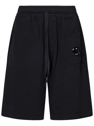 C.p. Company Relaxed Fit Black Shorts