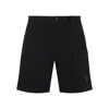 C.p. Company Bermuda Shorts With Stretch Cotton Blend In Black