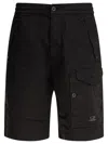 C.p. Company C.p.company Microreps Cargo Shorts In Black
