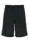 C.p. Company Tailored Cargo Shorts With Distinctive Pocket Details In Black