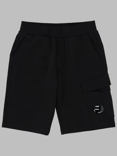 C.p. Company C.p.company Shorts Cargo Con Patch Logo In Black