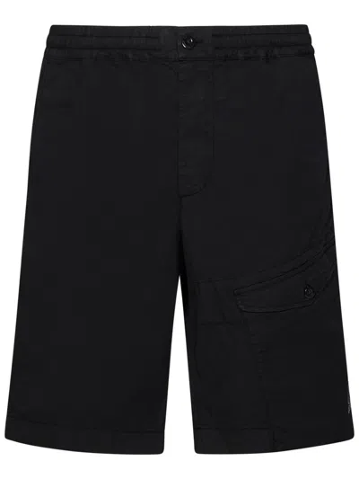 C.p. Company Waterproof Cotton Shorts In Blue