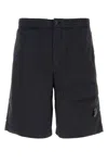C.p. Company Bermuda In Misto Cotone Stretch Nero Uomo In Blue