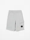 C.p. Company Lens-detail Shorts In Grau
