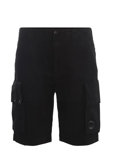 C.p. Company Shorts Cargo  Made Of Cotton In Nero