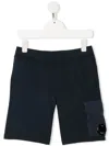 C.p. Company Side Flap-pocket Cotton Trousers In Blue