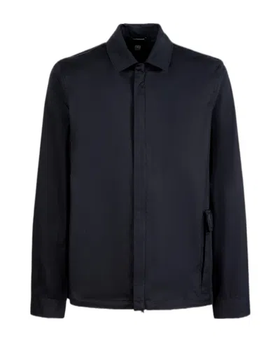 C.p. Company Side-pocket Cotton Shirt In Black