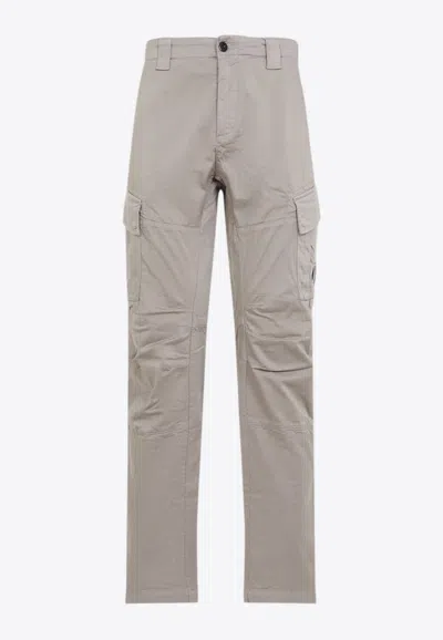 C.p. Company Signature Lens Cargo Pants In Khaki