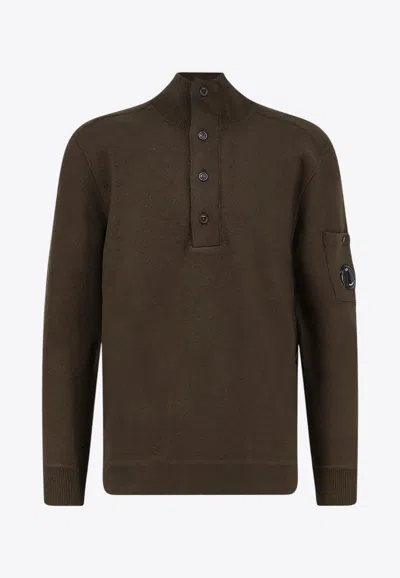 C.P. COMPANY SIGNATURE LENS POLO SWEATER