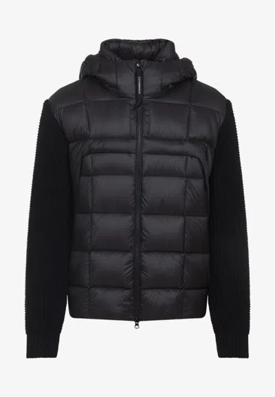 C.P. COMPANY SIGNATURE LENS PUFFER JACKET WITH HOOD