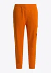 C.p. Company C.p.company Diagonal Raised Fleece Sweatpants In Orange