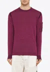 C.p. Company C.p.company Red Linen-blend Crew-neck Sweater In Red