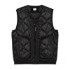C.p. Company Diamond-quilted Sleeveless Jacket With Structured Design In Black