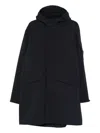 C.p. Company Single-breasted Coat In Black