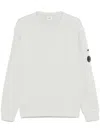 C.p. Company C.p.company Logo Cotton Crewneck Sweatshirt In Sky Blue