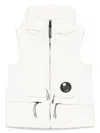 C.p. Company Sleeveless Hooded Jacket In White