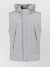 C.p. Company Sleeveless Soft Shell Jacket Hood In Gray