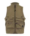 C.p. Company Sleeveless Vest In Brown