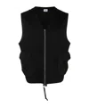 C.p. Company Sleeveless Zipped Vest In Black