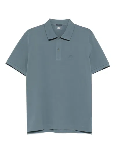 C.p. Company Small-logo Cotton Polo Shirt In Blue