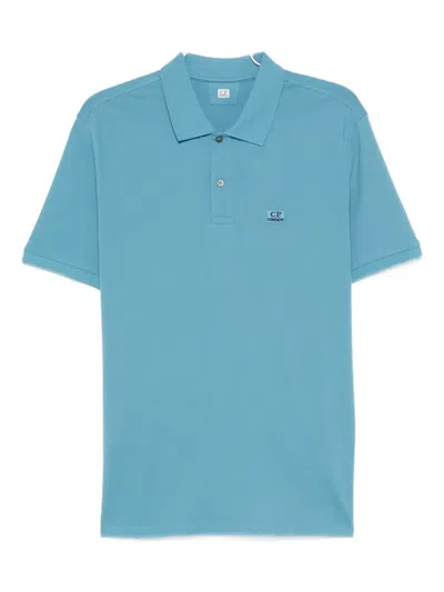 C.p. Company Small-logo Polo Shirt In Blue