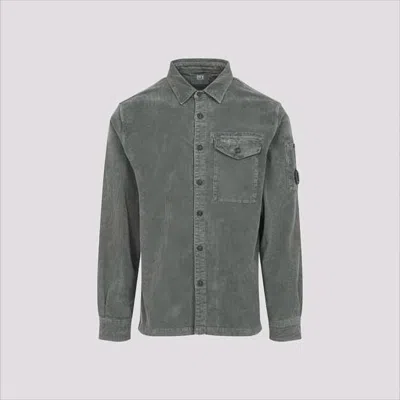 C.P. COMPANY SOFT CORDUROY FABRIC SHIRT JACKET WITH CLASSIC COLLAR