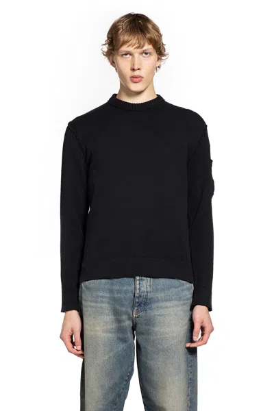 C.p. Company Soft Cotton Sweater In Black