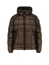 C.p. Company Matte Micro-ripstop Nylon Down Jacket In Brown
