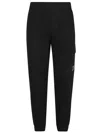 C.p. Company Sweatpants Cargo Pant In Diagonal Raised Fleece In Black