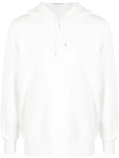 C.p. Company Spray-paint Effect Cotton Hoodie In Weiss