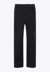 C.p. Company Total Eclipse Blue Cotton Cargo Pants In Blue