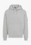 C.p. Company C.p.company Hoodie With Lens Detail In Gray