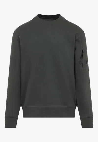 C.p. Company Steen Lens Pullover Sweatshirt In Green