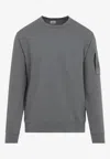 C.p. Company Grey Sweatshirt With Distinctive Arm Pocket In Gray