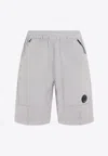 C.p. Company Steen Lens Rip-stop Bermuda Shorts In Gray