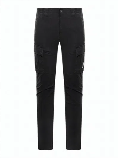 C.p. Company Straight-fit Cargo Pants With Flap Pockets In Black