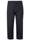 C.p. Company Straight-leg Blue Trousers With Cargo Pocket In Blue