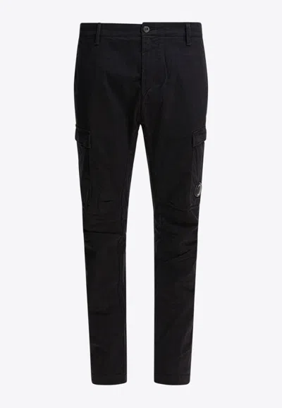 C.p. Company Straight-leg Cargo Pants In Black