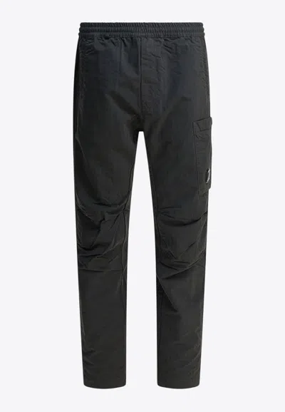 C.p. Company Straight-leg Cargo Pants In Black