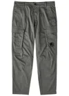 C.p. Company Straight-leg Stretch-cotton Cargo Trousers In Grey