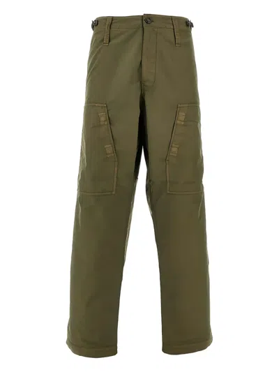C.p. Company Flatt Nylon Loose Fit Cargo Pants In Green