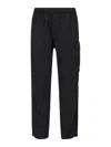 C.p. Company Straight Trousers In Black