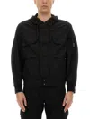 C.p. Company C.p.company Shell R Double Pocket Goggle Jacket In Black