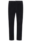 C.p. Company Stretch Corduroy Cargo Trousers In Black