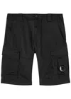C.p. Company C.p.company Logo Cargo Shorts In Black